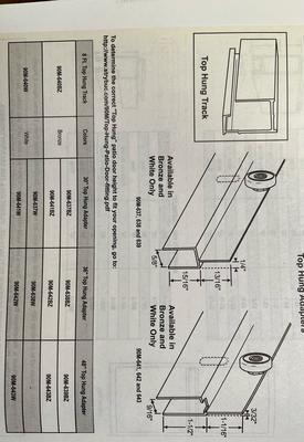 SLIDE ON STYLE TOP HUNG ROLLER FRAME